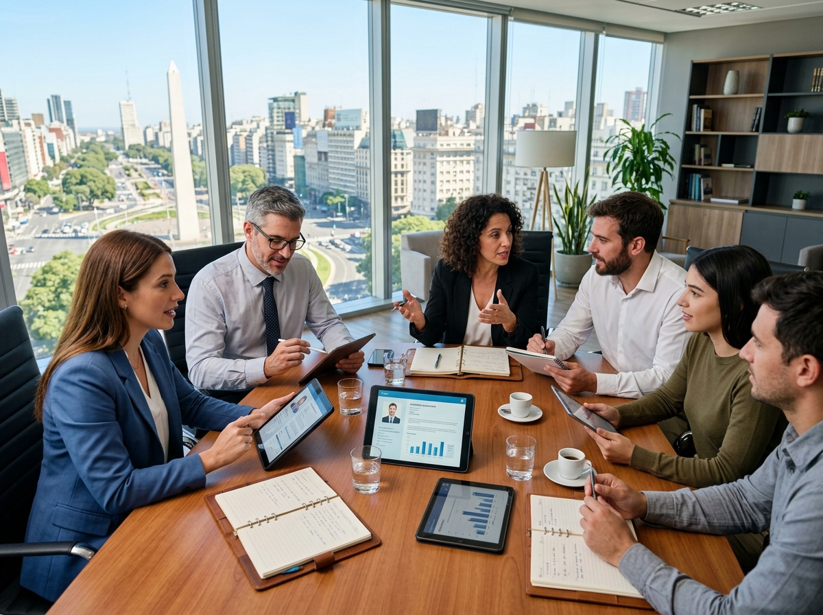 Consultores de Pradesh Job evaluando mapas de talento por industria